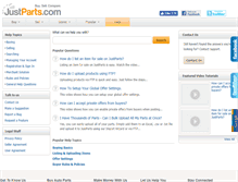 Tablet Screenshot of help.justparts.com